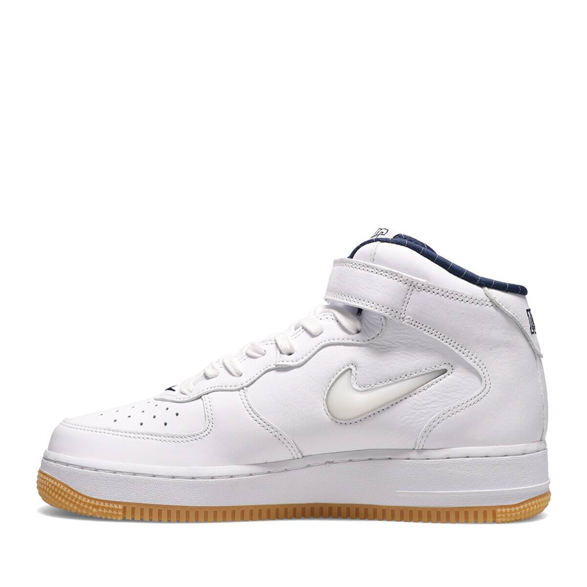 NIKE AIR FORCE 1 MID QS WHITE/WHITE-MIDNIGHT NAVY-GUM YELLOW 21FA