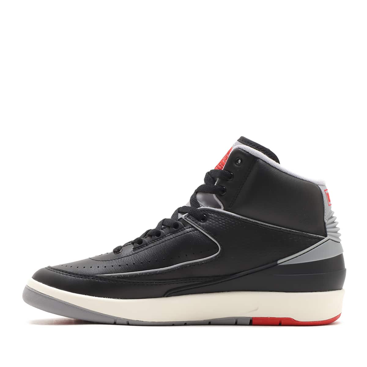 JORDAN BRAND AIR JORDAN 2 RETRO BLACK/CEMENT GREY-FIRE RED-SAIL