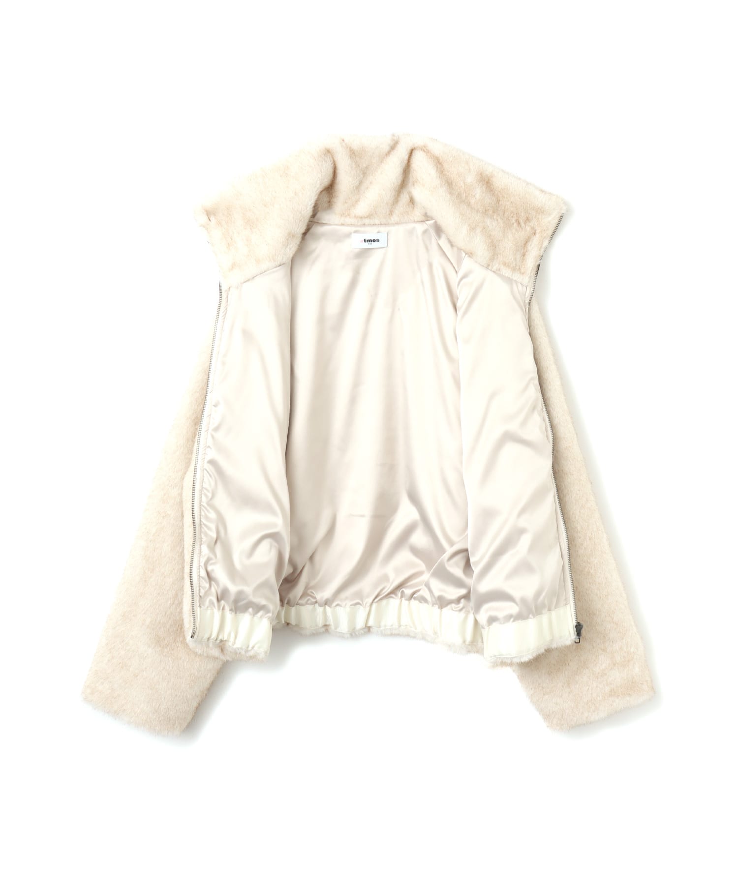 atmos pink Faux Fur Zip Blouson IVORY（アトモス ピンク フォー