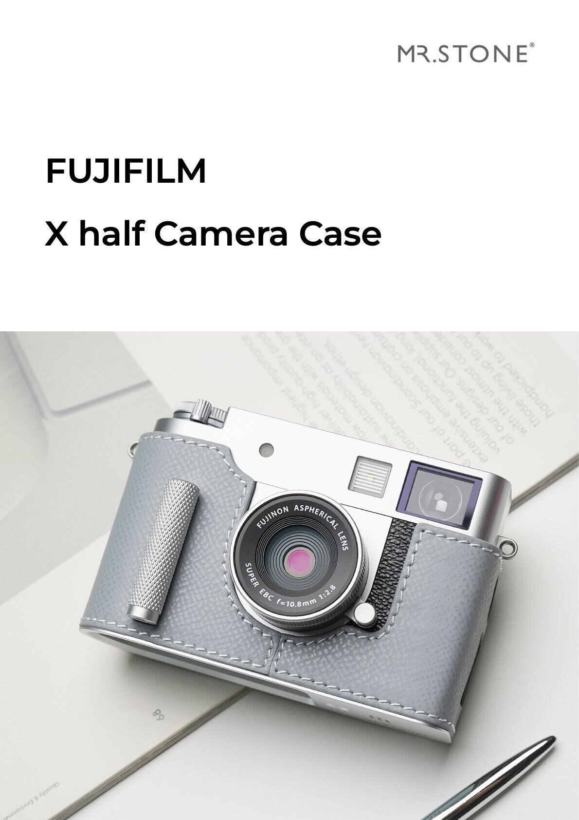 フジフィルム X half (X-HF1) 専用 本革ボディーケース｜MR.STONE