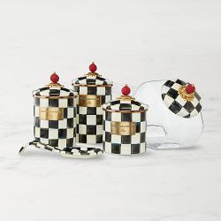 Mackenzie-Childs Courtly Check Countertop Kitchen Canister Set
