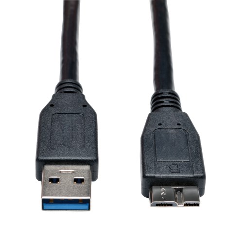USB 3.0 SuperSpeed Device Cable (A to Micro-B) Black, 6-ft | Eaton