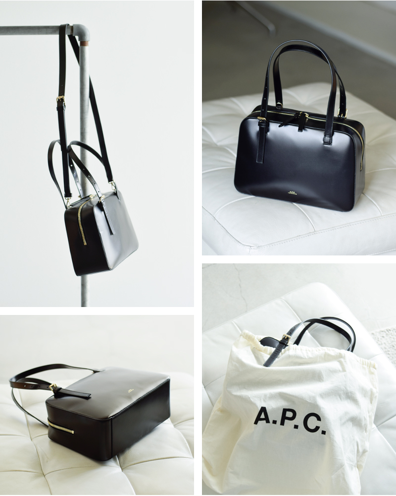 A.P.C. アー ペー セー レザー ボックス ショルダーバッグ “SAC