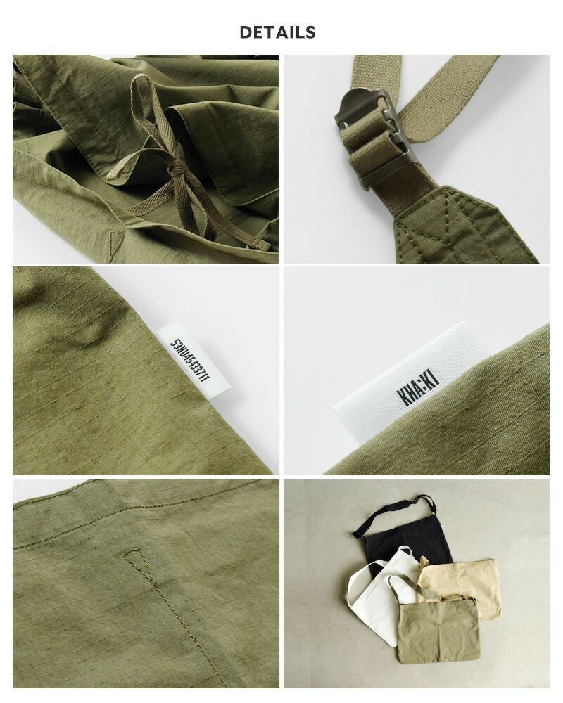 kha:ki カーキ 撥水リップストップ サコッシュ “A-03 SACOCHE 3.0