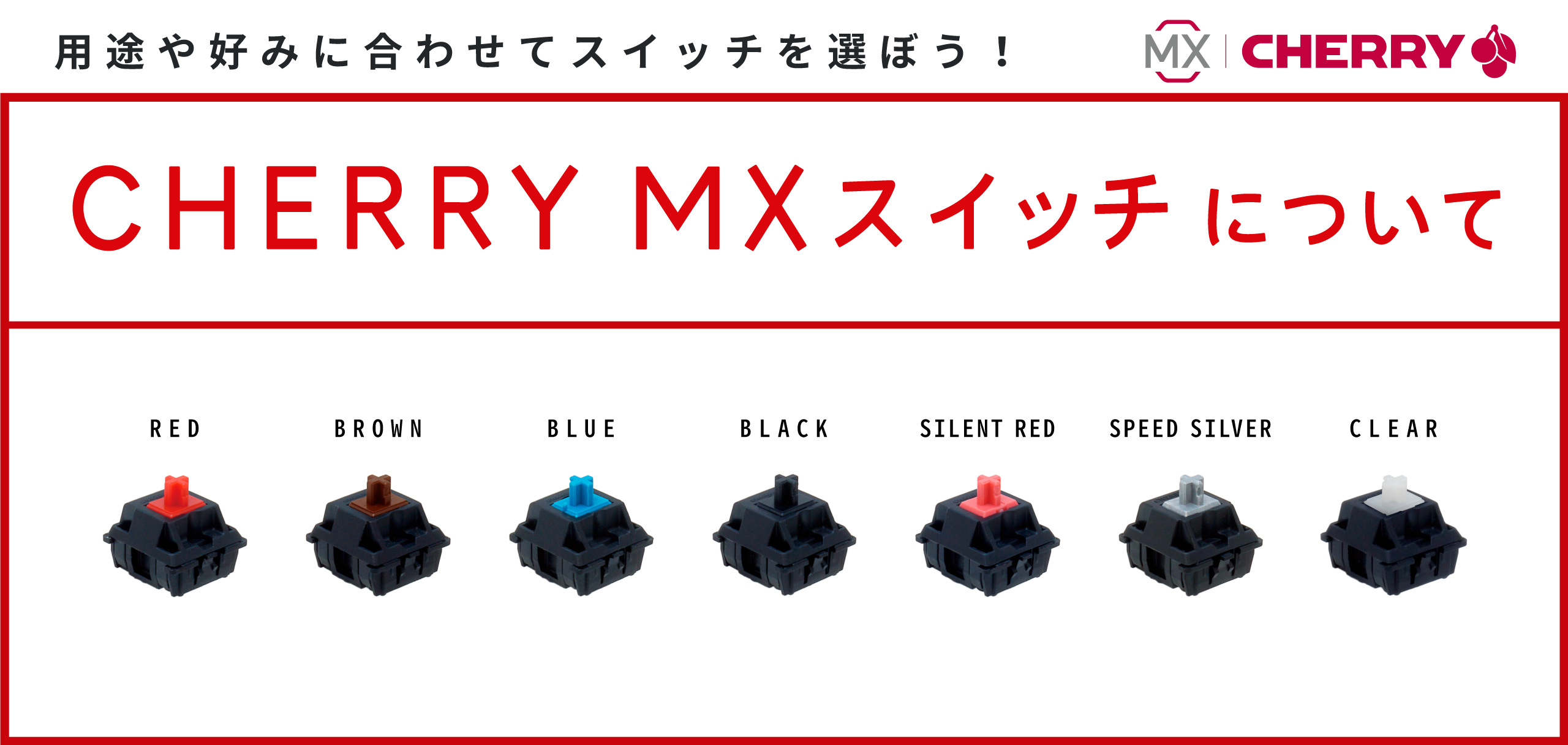 キースイッチの種類とCHERRY MX スイッチについて - 株式会社アーキサイト