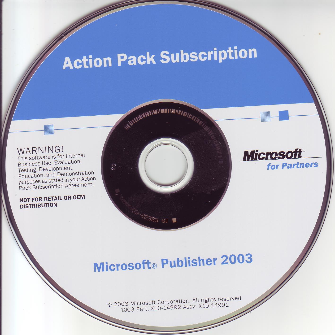 Microsoft Publisher 2003 (CD) [X10-14992] [Microsoft Action Pack