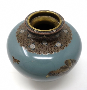 七宝『 『巖上鷹図七宝花瓶』【1点限り】』 | 七宝 | 日経アート