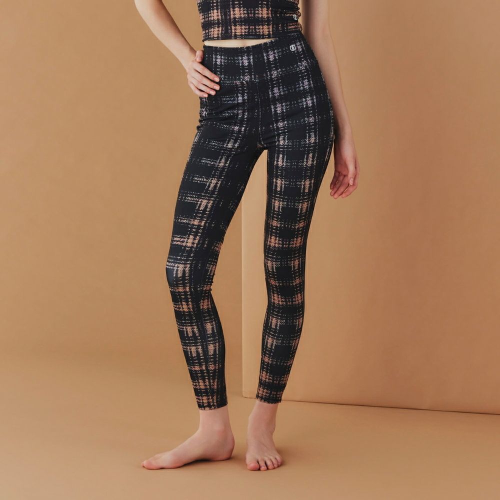 LITHEE（リジー）】グラデーションチェックプリントレギンス｜LITHEE