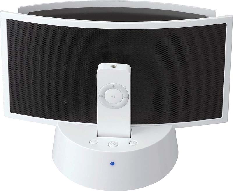 グリーンハウス、iPod shuffle対応クレードル型スピーカー