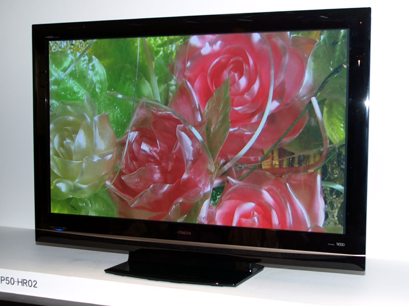 日立、コントラスト3万:1の50型フルHDプラズマテレビ
