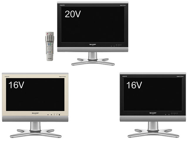 シャープ、新デザインの20/16型液晶「AQUOS」Eシリーズ