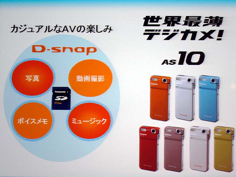 松下、小型動画カメラ「D-Snap」シリーズを一新