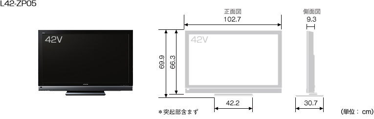 HITACHI : Wooo World : 生産終了品 : ZP05シリーズ : 液晶テレビ ZP05