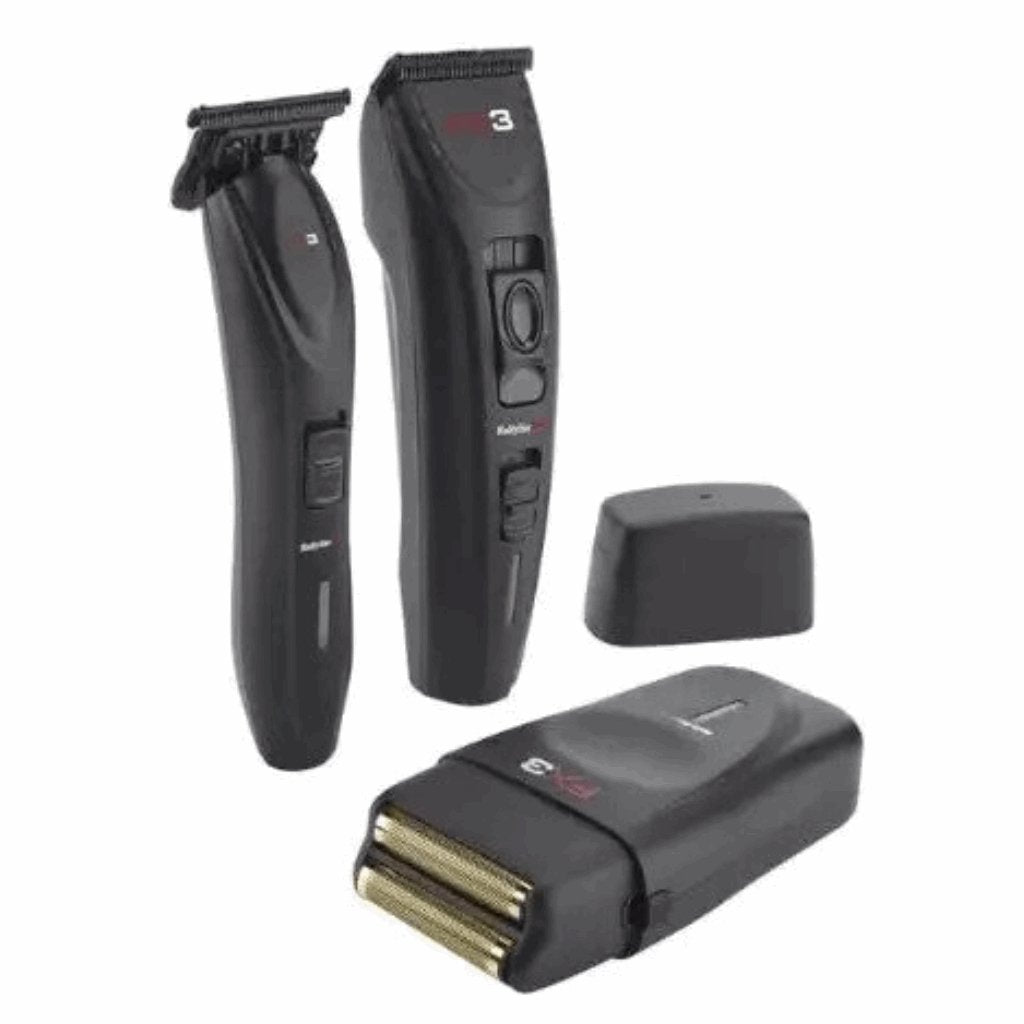 BaByliss PRO FX3 Black Clipper, Trimmer, Shaver Bundle Set