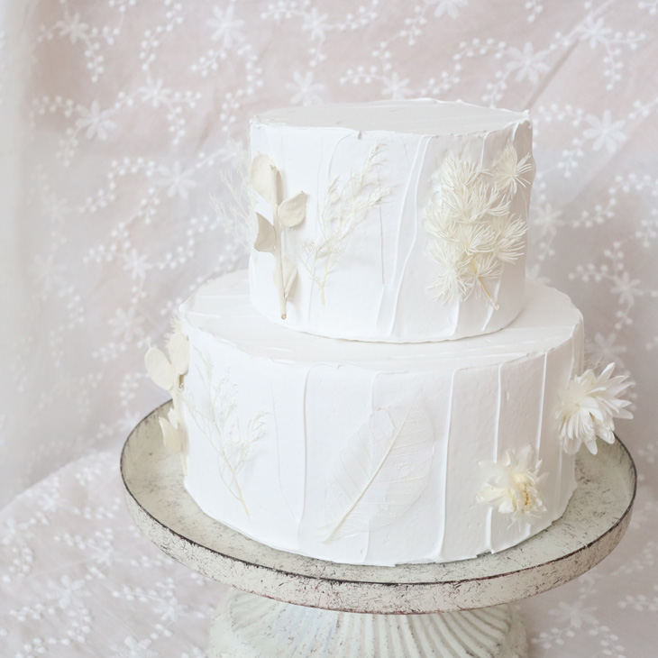 PURE WHITE FLOWERS]クレイケーキ【1type】ピュアホワイトフラワーズ