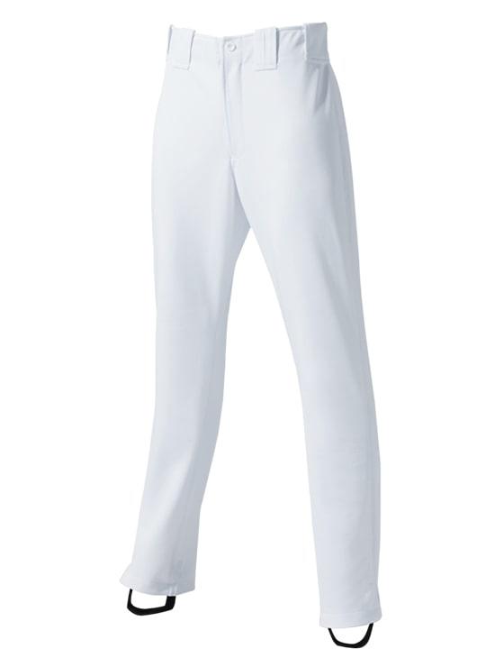 ベースボールパンツストレートロング ホワイト｜野球パンツ｜野球