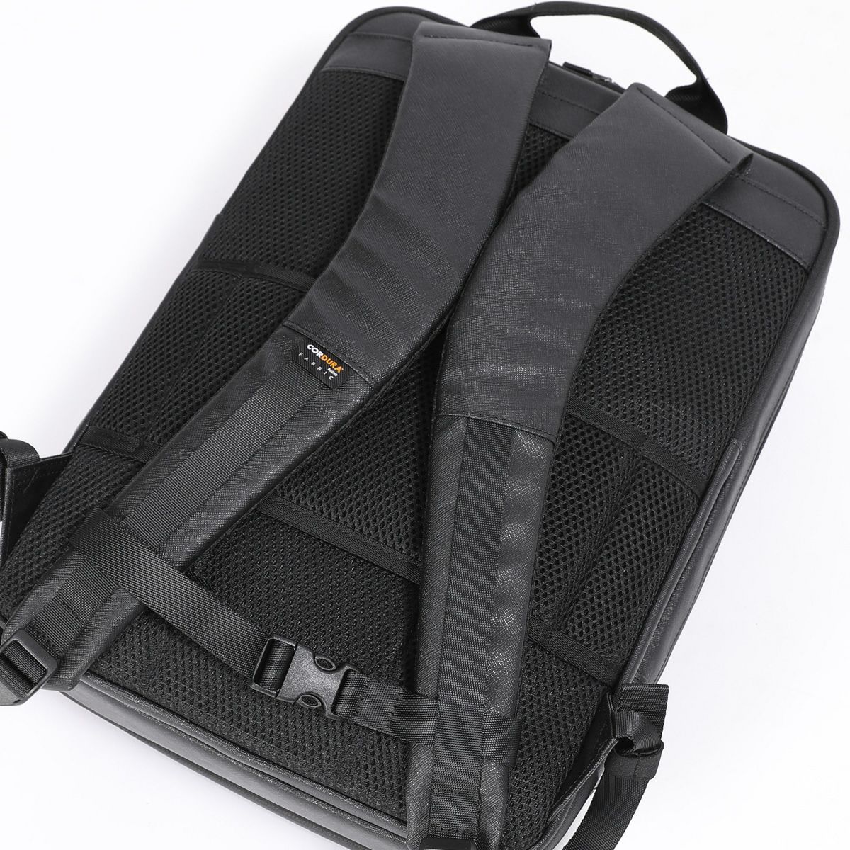 No.60647：2層リュック42cm EX6cm サフィアーノブラック【生産終了致し