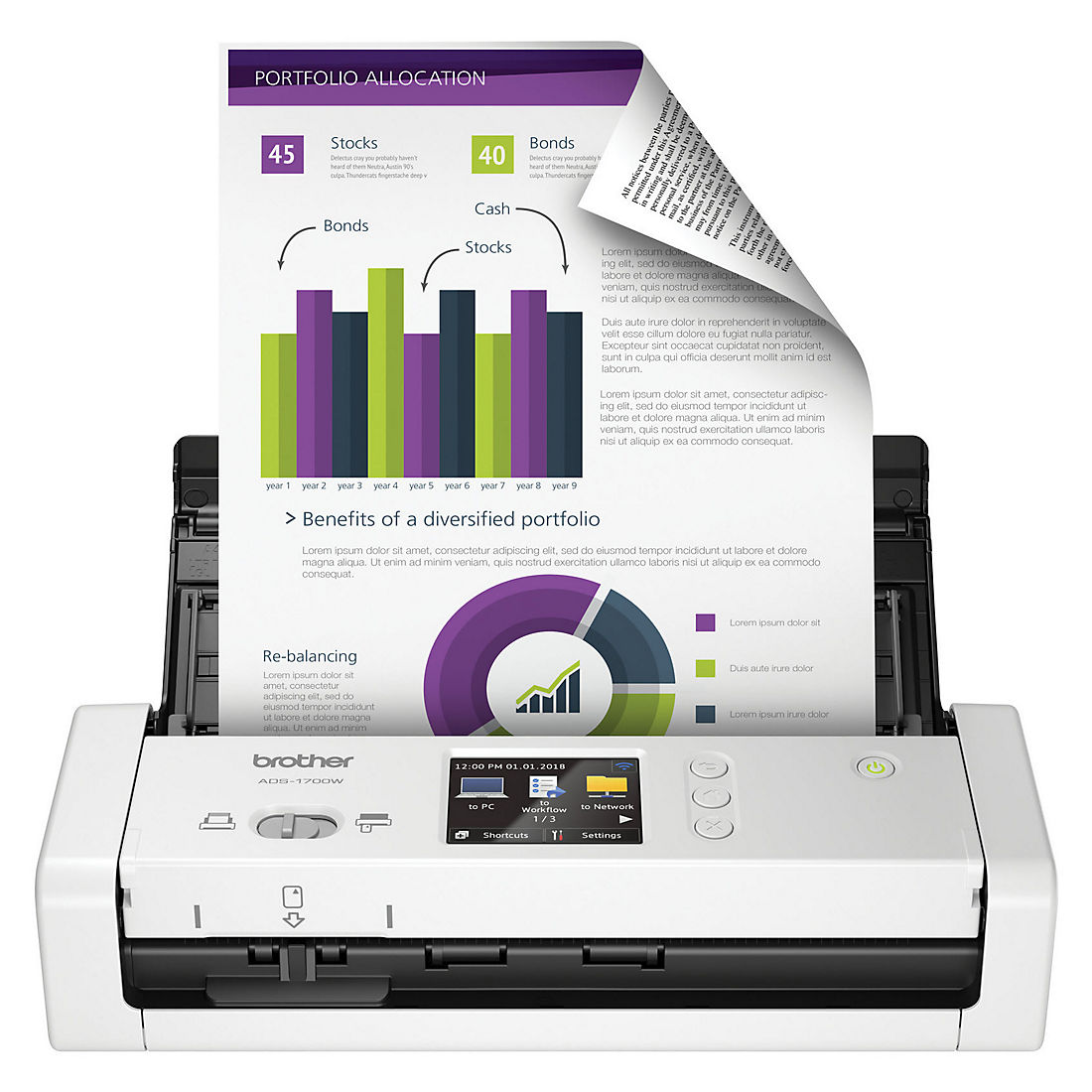 Brother ADS-1700W Wireless Compact Scanner | BJ's Wholesale Club