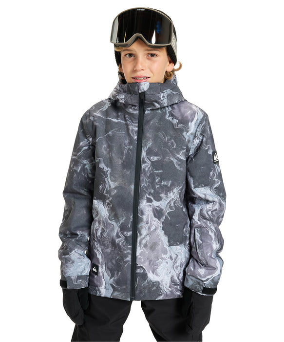QUIKSILVER ユース MISSION PRINTED YOUTH JK スノージャケット 撥水