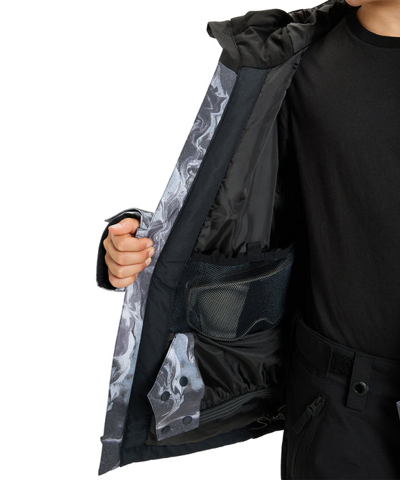 QUIKSILVER ユース MISSION PRINTED YOUTH JK スノージャケット 撥水