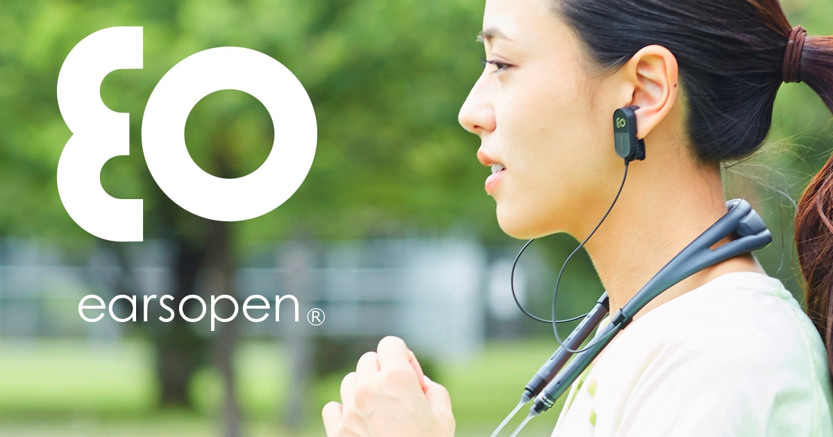 完全ワイヤレス骨伝導イヤホン PEACE SS-1(BK/WH) | earsopen - 耳を