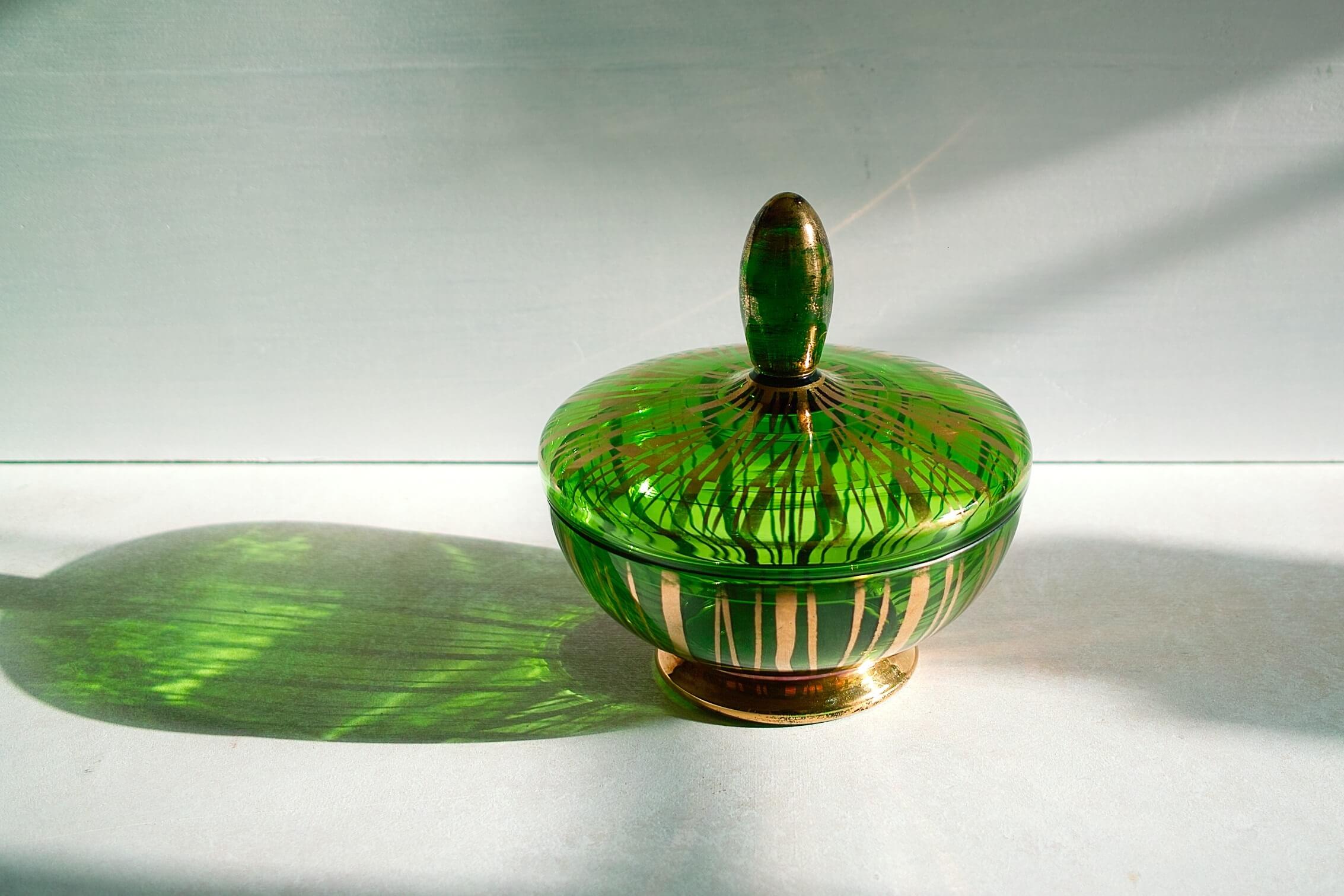 No.8239「ボヘミアガラスのキャニスター/ボンボニエール：チェコ」SOLD