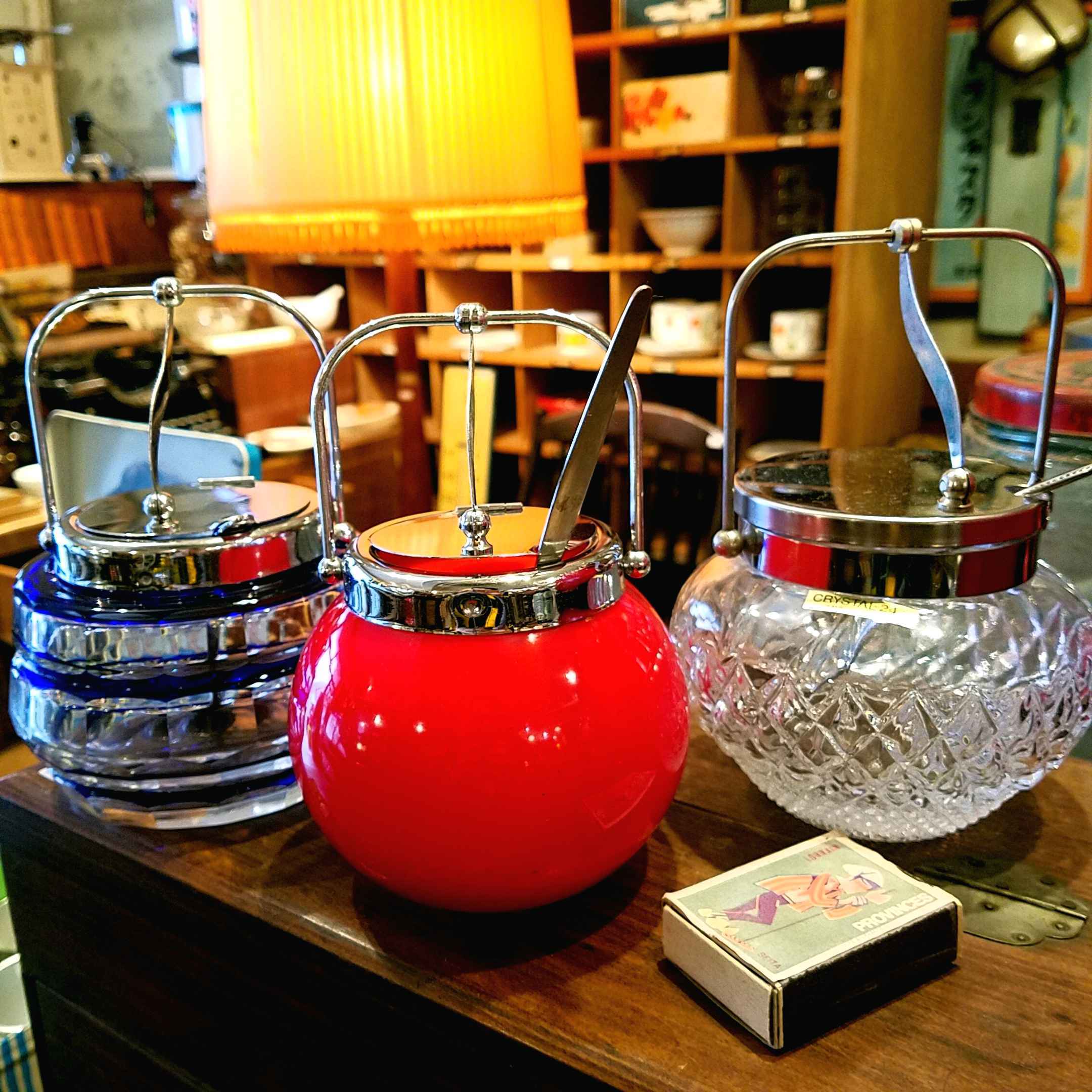 レトロなガラスのシュガーポットあれこれ - [Sold Out]過去の販売商品