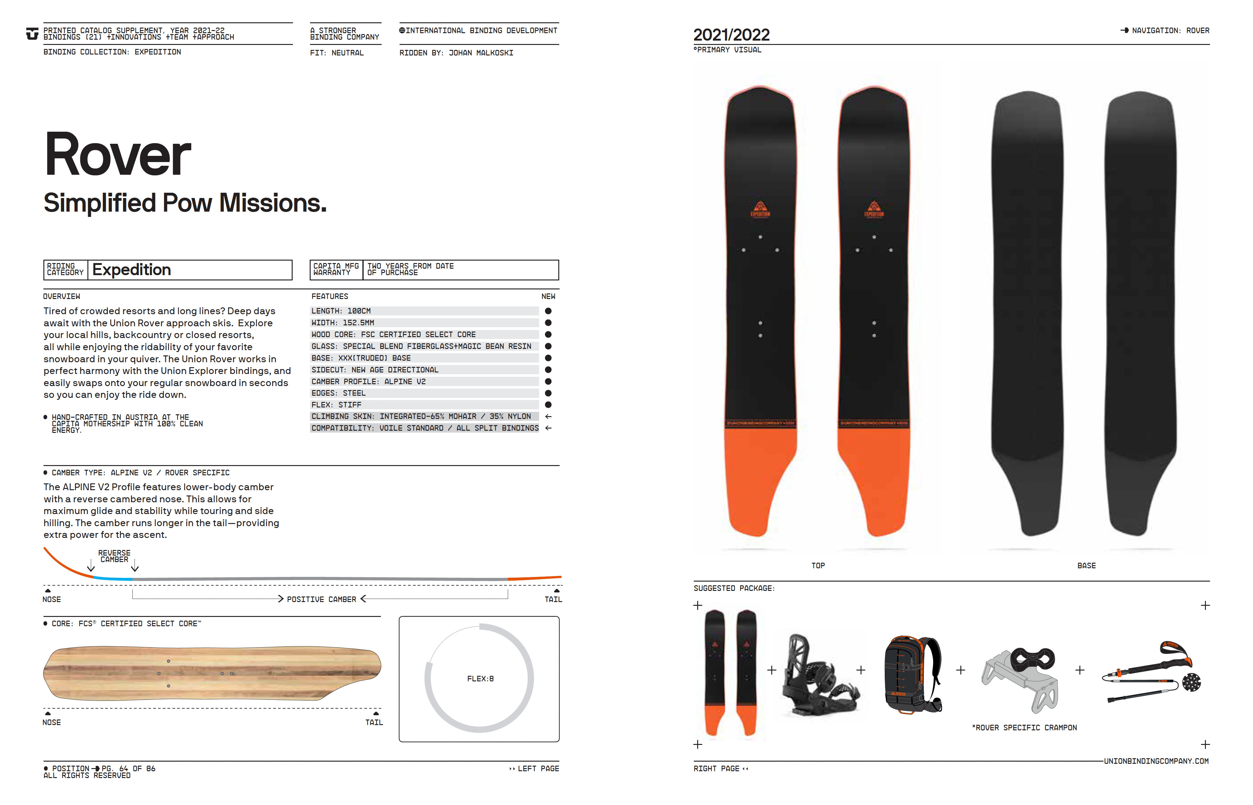 UNIONの新しい雪上登行具『Rover』 - 土と雪と:
