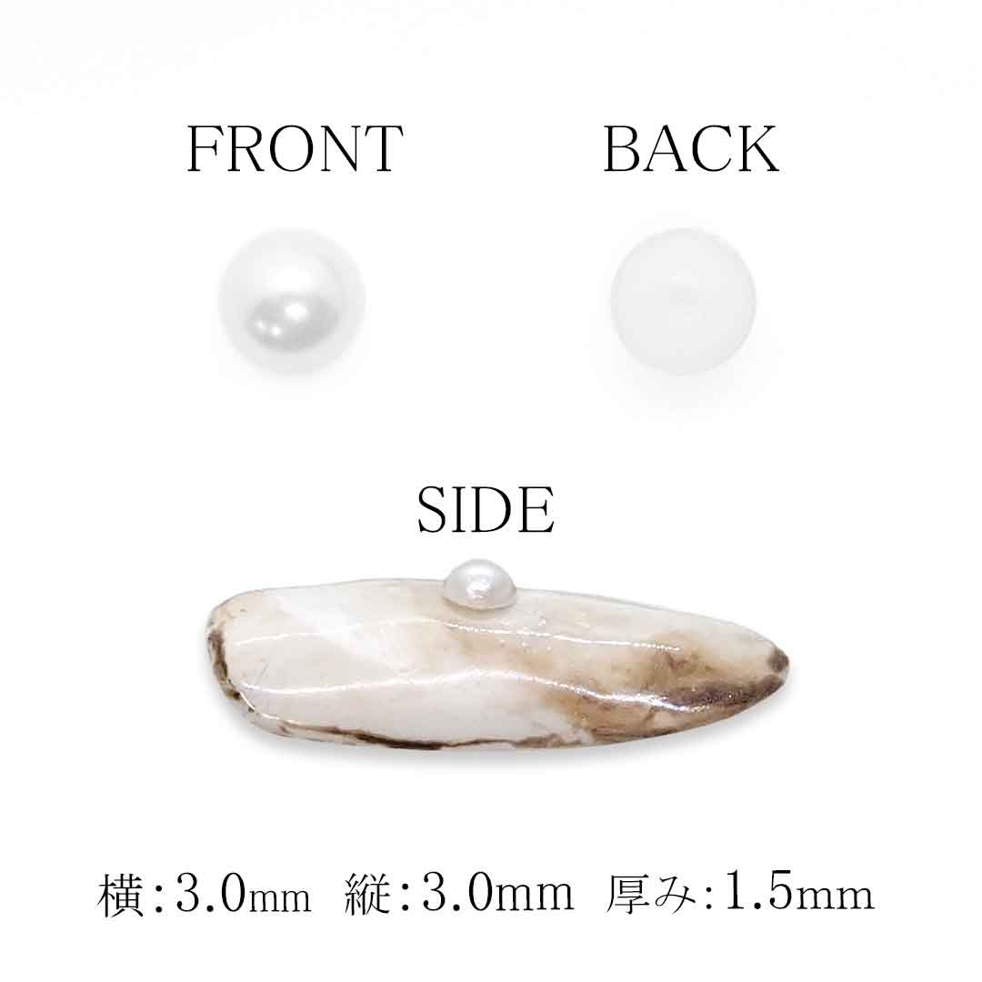 2月25日(水)新発売】パール ホワイト 半球 約3.0mm 約25個入り | BLAZE