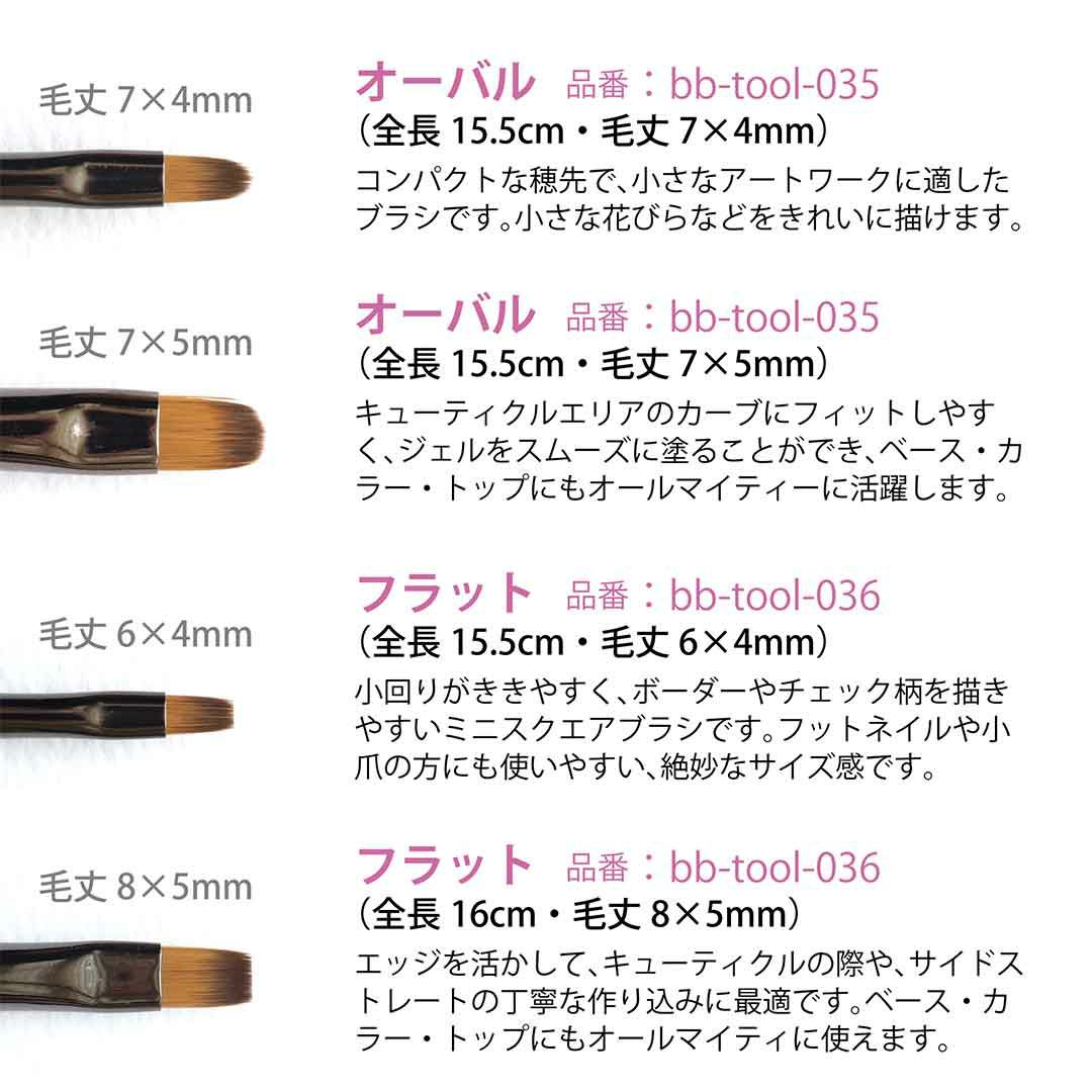 ジェルネイルブラシ フラット キャップ付き | BLAZE【ブレイズ