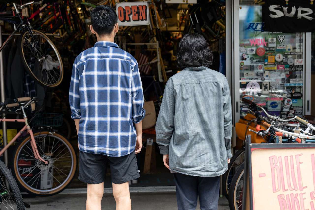 PILGRIM* max wind shirt (check grey) - BLUE LUG ONLINE STORE