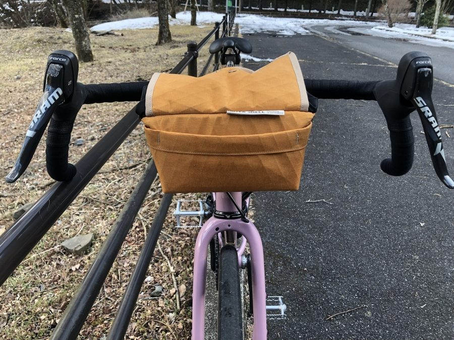 OUTER SHELL ADVENTURE* drawcord handlebar bag (olive drab） - BLUE