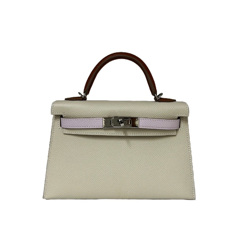 エルメス ミニケリーⅡ トリコロール エプソン ナタ×モーヴ