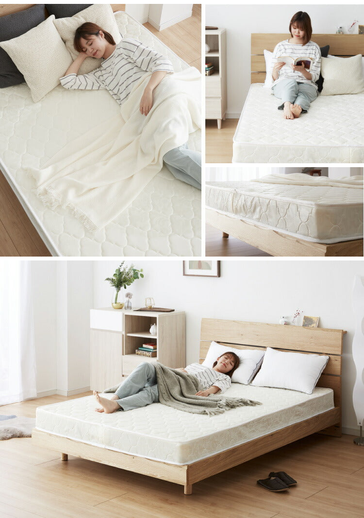 ボンネルコイル マットレス シングル 厚さ14cm 圧縮梱包 ホワイト 通気