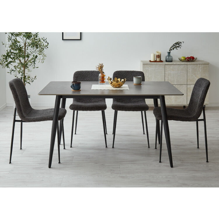 セラミック ダイニングテーブルセット 幅140 ダイニング5点セット 4人