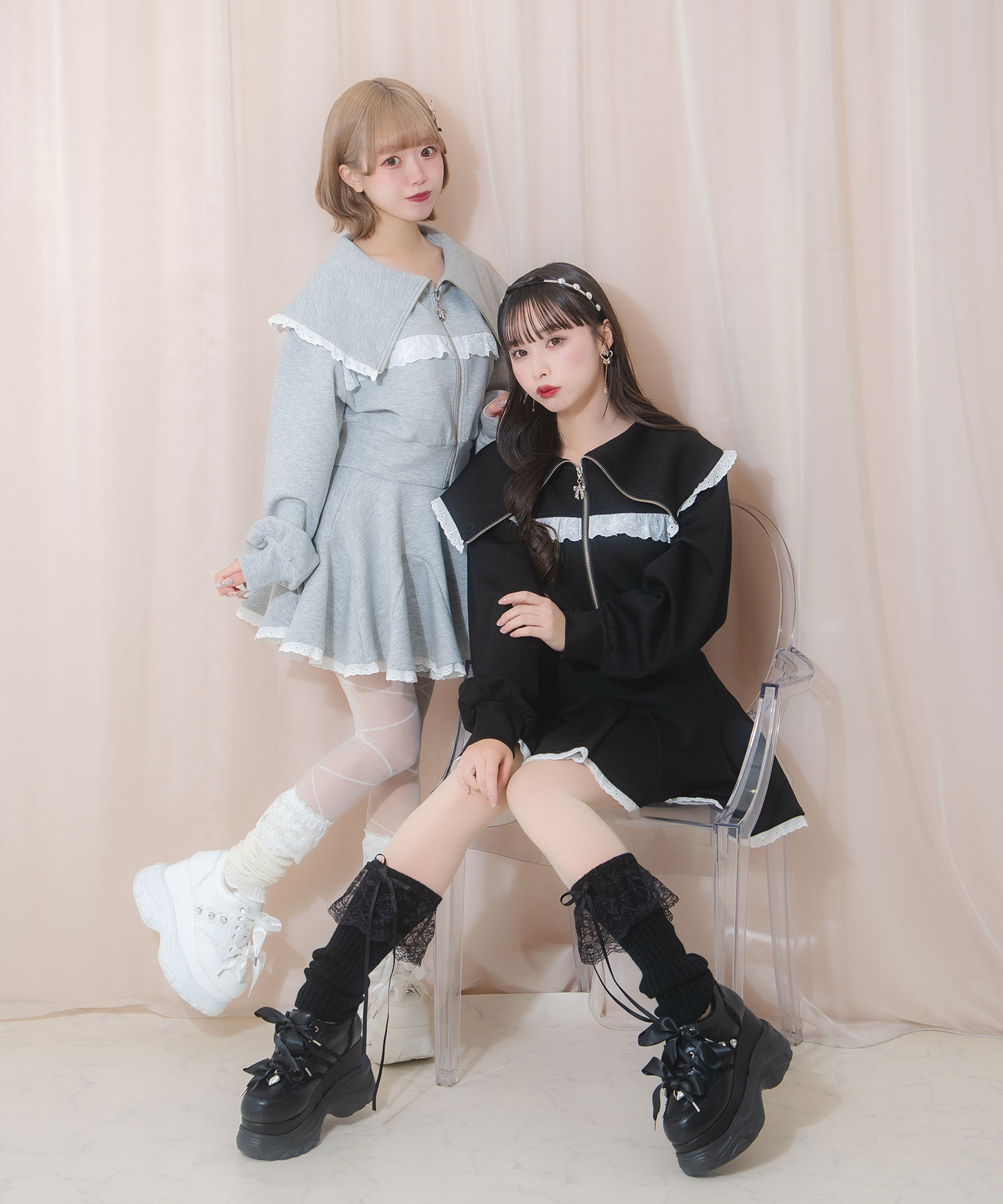 コットンレースビッグカラーセットアップ – BUNNY APARTMENT