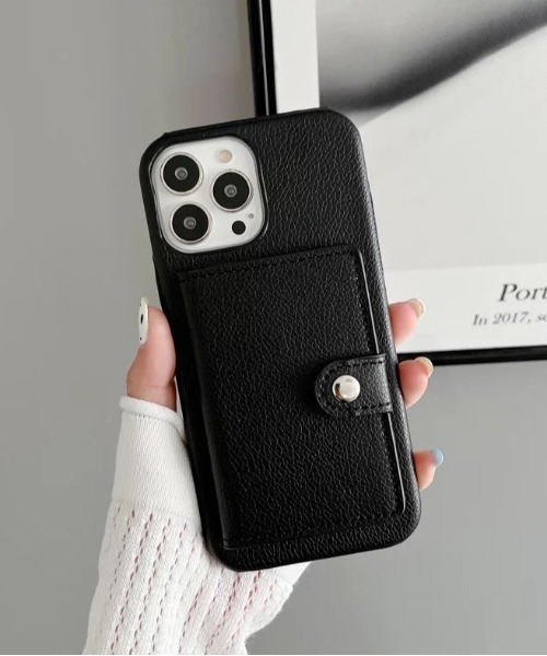 セール】【 ammy. / エイミードット 】 カード ポケット付き iPhone