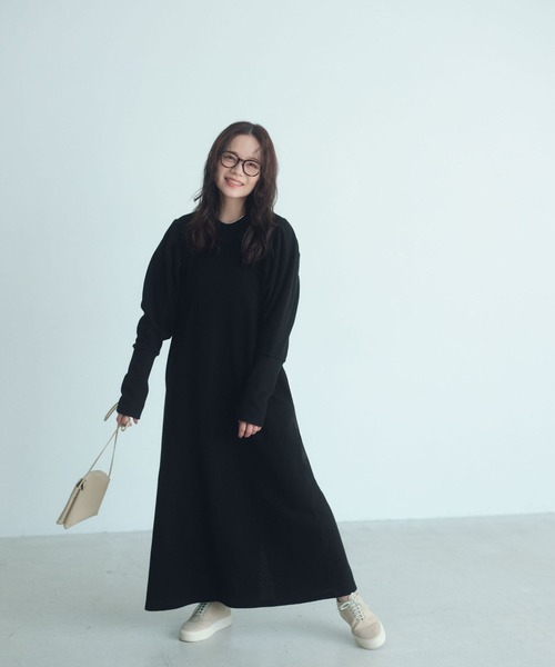 セール】高山直子さんコラボ/パフショルダーサーマルカットワンピース