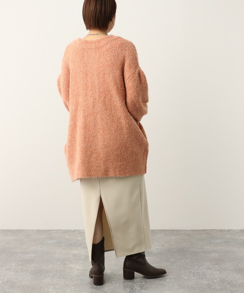 Heather（ヘザー）の「2WAYブークレチュニックカーディガン 258387