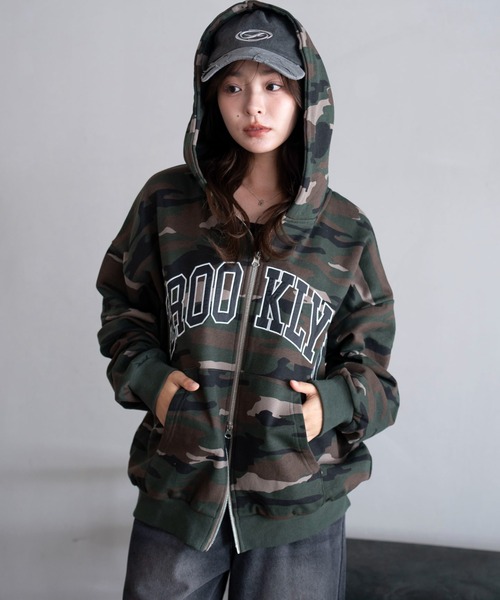 セール】WEGO/【26年春 新色登場】グラフィック ダブルZIP BIGパーカー