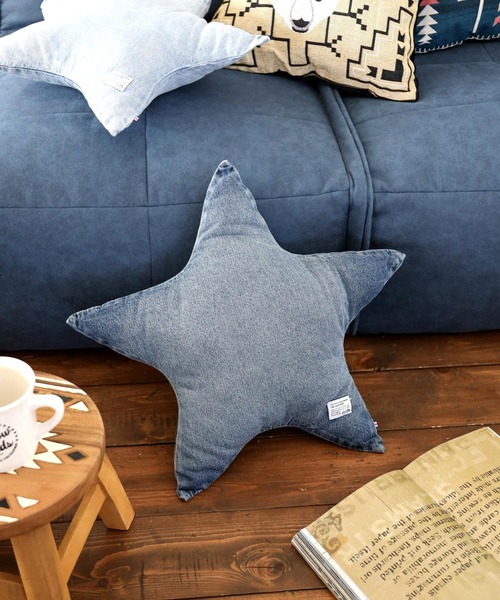 BAYFLOW／デニムスタークッション（クッション/クッションカバー