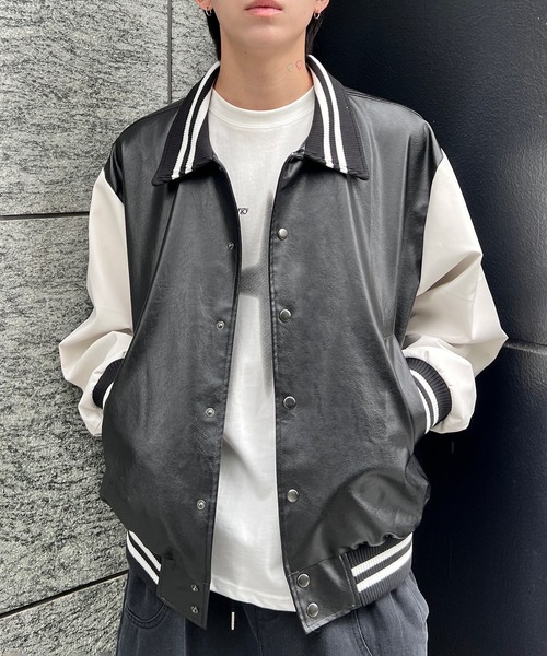 セール】合皮スタジアムジャンパー（スタジャン）｜Figments