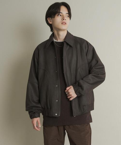 セール】『ユニセックス』ツイルスエードタッチZIPブルゾン（ブルゾン