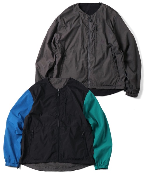 リバーシブルナイロンノーカラージャケット | ジムマスター（gym