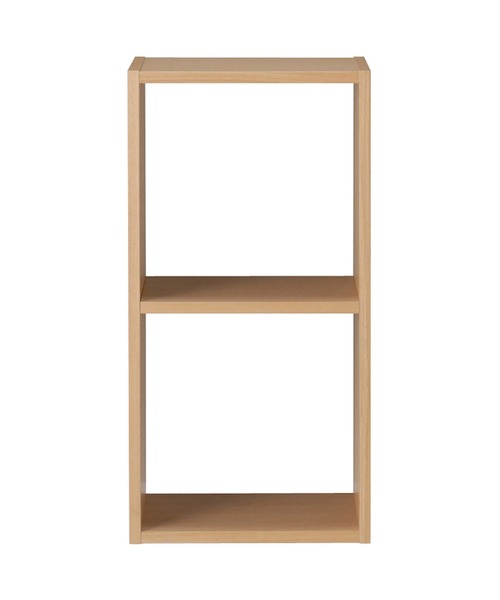スタッキングシェルフ・2段・オーク材 幅42×奥行28．5×高さ81