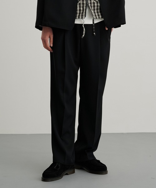 セットアップ対応〉STUDIOUS別注 AQUA WOOLカルゼタックスラックス