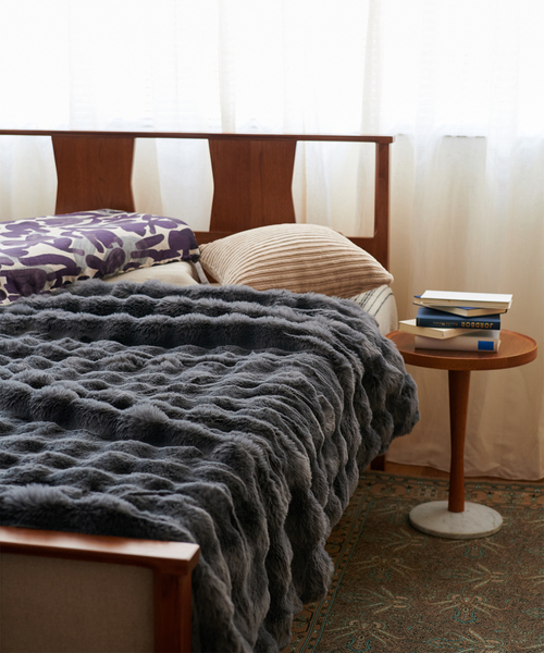 セール】FUR BLANKET L フェイクファー ブランケット（ブランケット