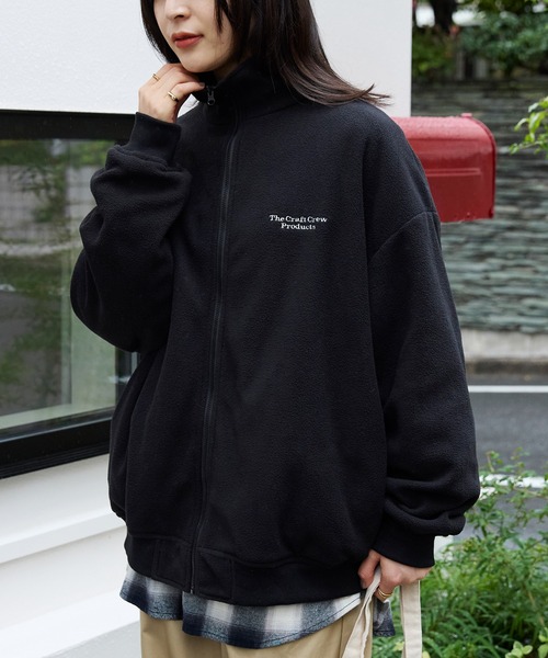 2WAYリバーシブル フリース/ナイロン オーバーサイズブルゾン