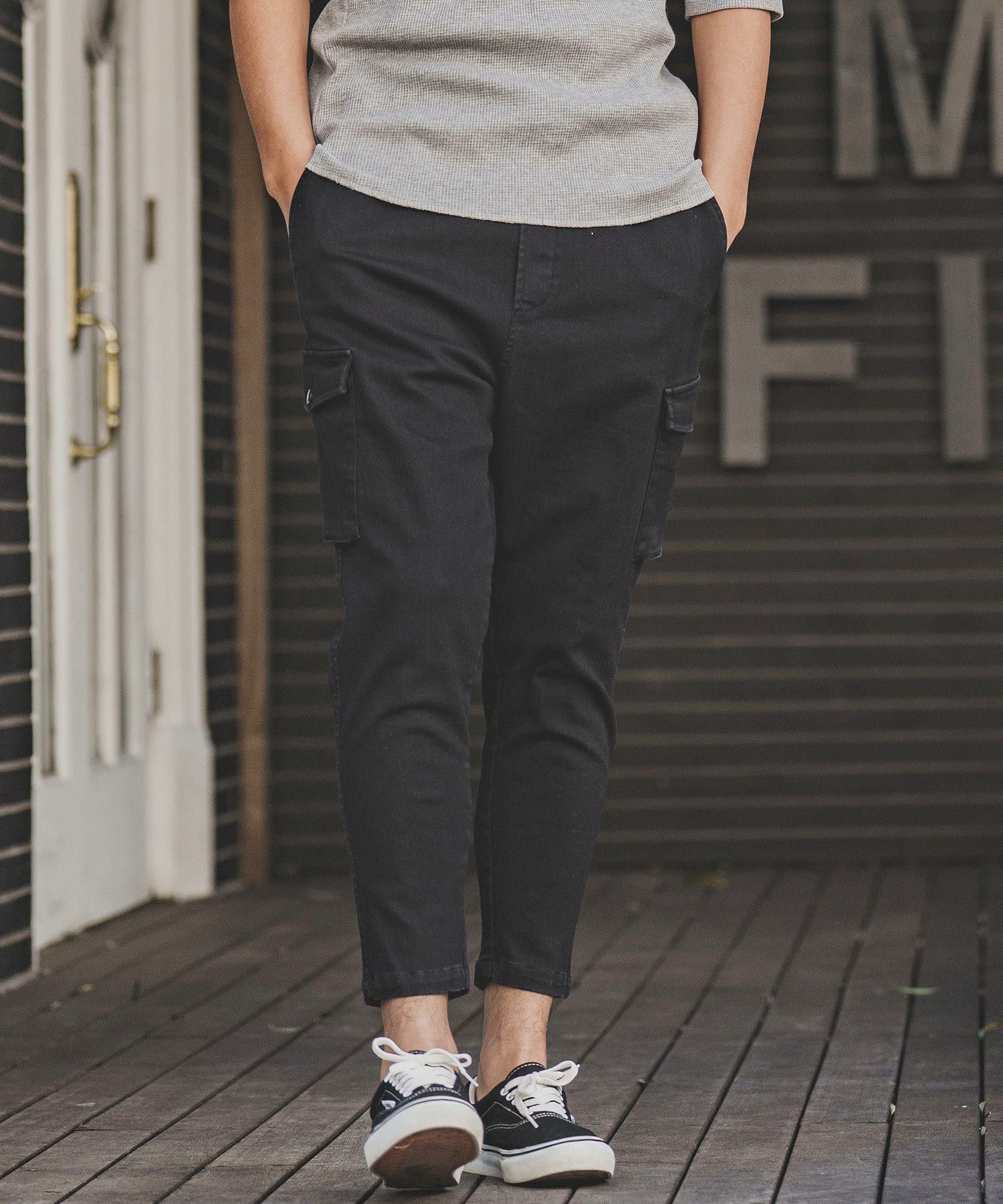 50%OFF【felkod(フィルコッド)】One Side Cargo Easy Pants カーゴ