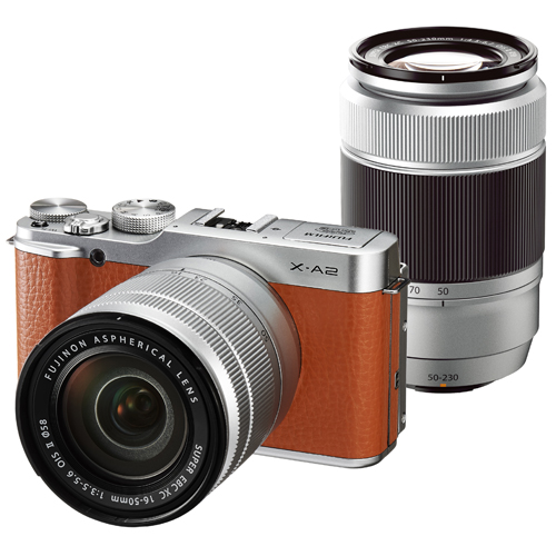 フジフイルム(FUJIFILM) X-A2 ダブルズームレンズキット ブラウンの
